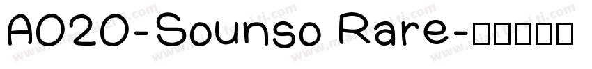 A020-Sounso Rare字体转换